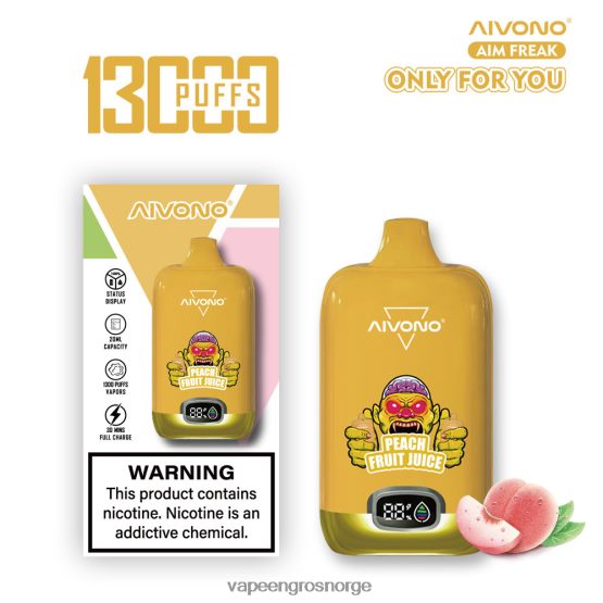 Engangs Vape Bergen - Aivono AIM FREAK 13000 fersken fruktjuice ZP6246245