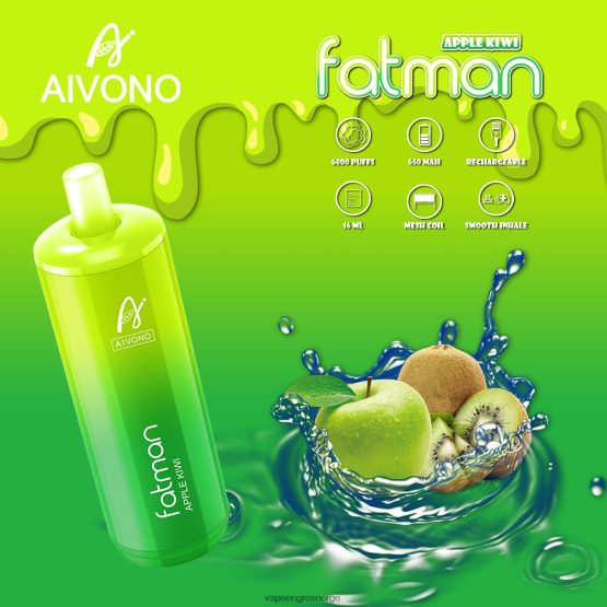 Vape Smak Engangs - Aivono FATMAN 6800 eple kiwi ZP624631