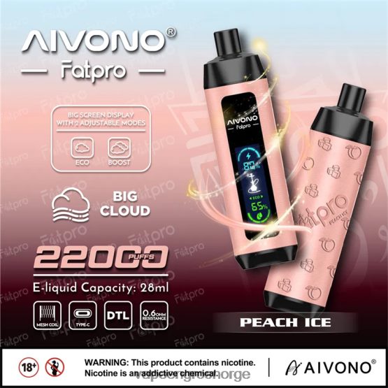 Engangs Vape Bergen - Aivono Fatpro 22000 fersken is ZP62465