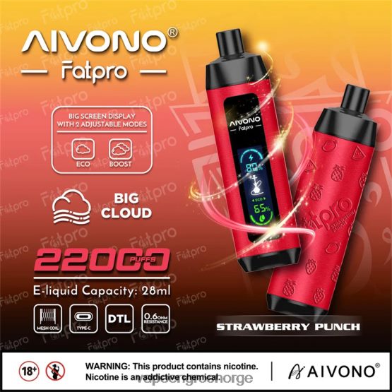 Vape Flavours Wholesale - Aivono Fatpro 22000 jordbærpunch ZP62468