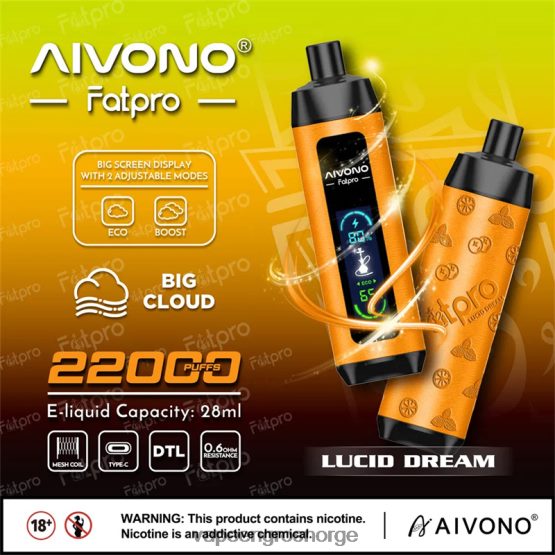 Vape Smak Engangs - Aivono Fatpro 22000 klar drøm ZP62467