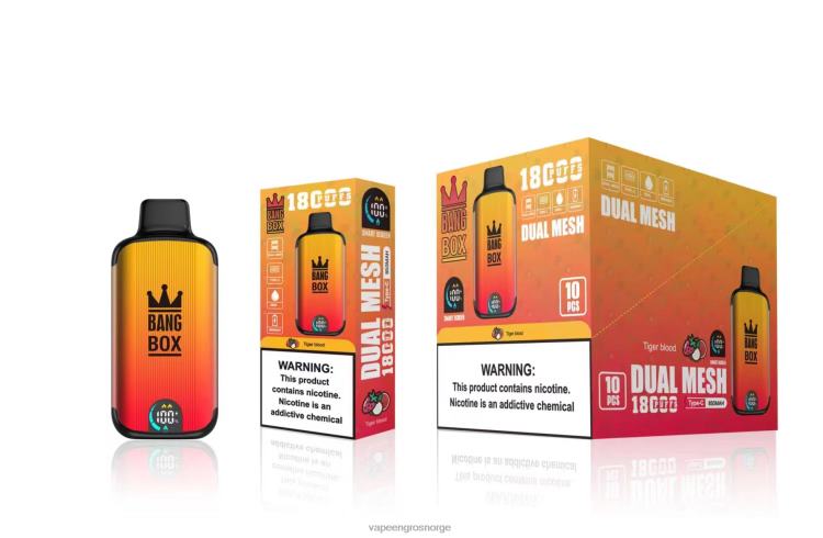 Engangs Vape Norge - Bang Box 18000 drag tigerblod 60X4L94