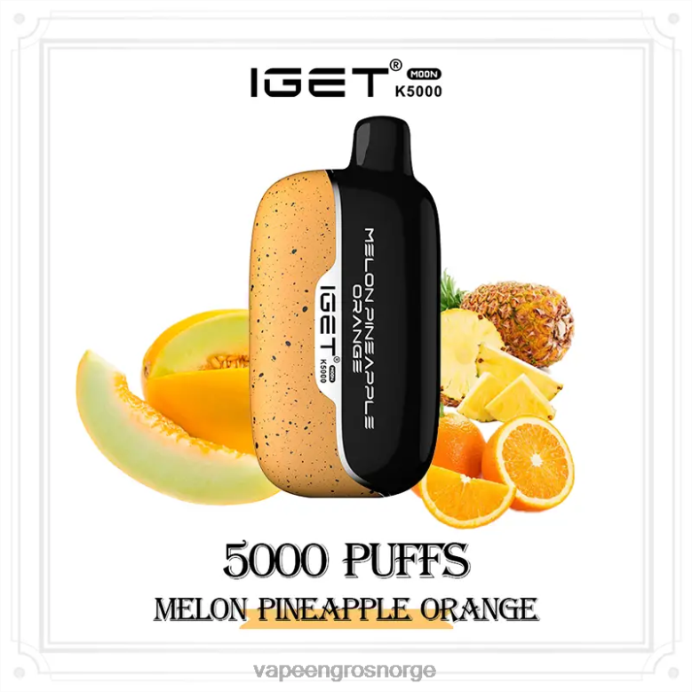 Engangs Vape Oslo - IGET Moon k5000 melon ananas appelsin ZHLZX13