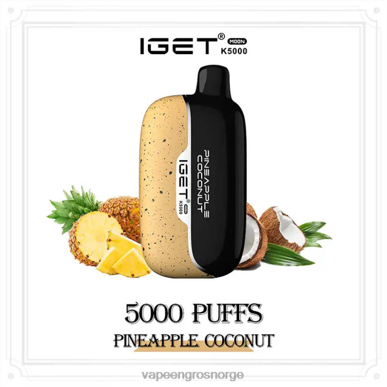 Vape Engangsbruk - IGET Moon k5000 ananas kokos ZHLZX16