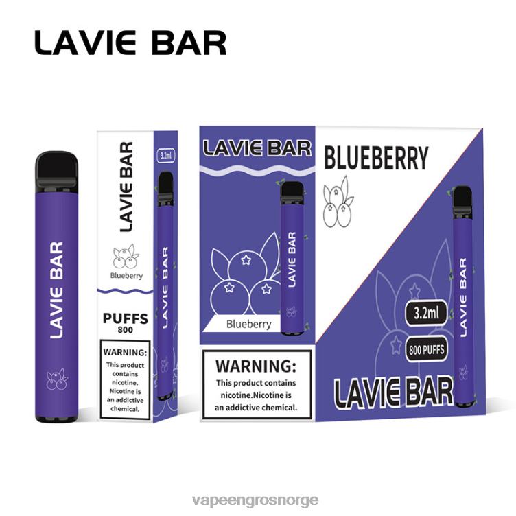 Vape Engangsbruk - blåbæris LAVIE BAR 800 drag PXPPZ310