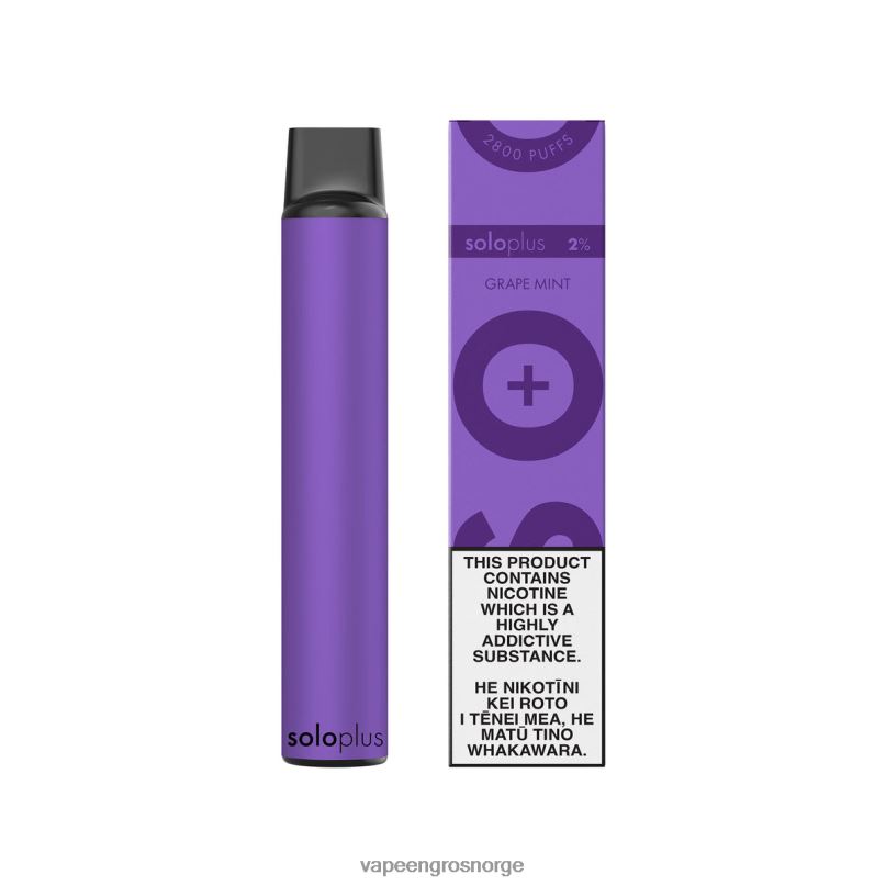 Vape Pen Norge - Solo Plus engangs vape druemynte 2P8XZ27