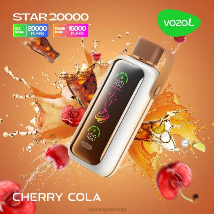 Vape Bergen - kirsebær cola VOZOL STAR 20 000 NX846