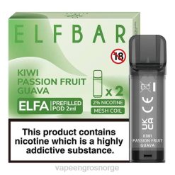 vape bergen | 626N326 kiwi pasjonsfrukt guava ELFBAR Elfa ferdigfylt pod - 2ml - 20mg (2 pakke)