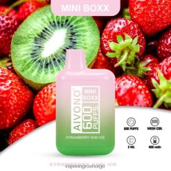 Vape Engros Norge - Aivono AIM MINI BOXX 600 jordbær kiwi is ZP6246234