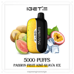Vape Engros Norge - IGET Moon k5000 pasjonsfrukt kiwi guava is ZHLZX2