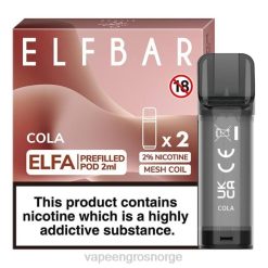 vape juice bottles wholesale | 626N319 cola ELFBAR Elfa ferdigfylt pod - 2ml - 20mg (2 pakke)