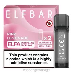 vape juice wholesale prices | 626N320 rosa limonade ELFBAR Elfa ferdigfylt pod - 2ml - 20mg (2 pakke)