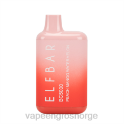 vape med nikotin Norge | 626N304 fersken mango vannmelon ELFBAR BC5000