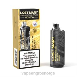 vape med nikotin trondheim | 626N345 iset fersken colada LOST MARY MO5000 svart gull 10ml