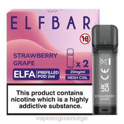 vape pen Norge | 626N337 jordbærdrue ELFBAR Elfa ferdigfylt pod - 2ml - 20mg (2 pakke)