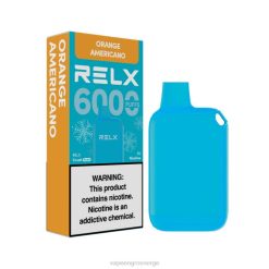Vape Smak Engangs - oransje americano RELX Crush Pocket 6000 isete 068T15