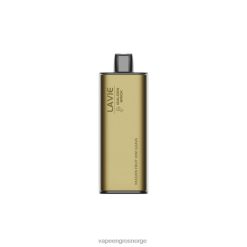 Vape Smak Engangs - pasjonsfrukt kiwi guava LAVIE GOLDEN BRICK 10 000 drag PXPPZ63