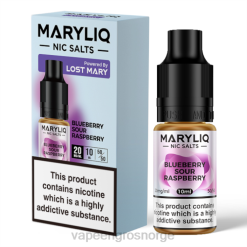 vape wholesale Norge | 626N441 blåbærsur bringebær LOST MARY MARYLIQ nic salter - 10ml - 20mg