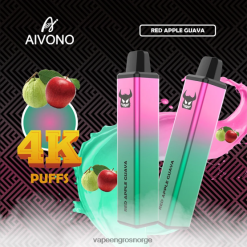 Vape Wholesale Norge - Aivono AIM FREAK 4000 rødt eple guava ZP6246257